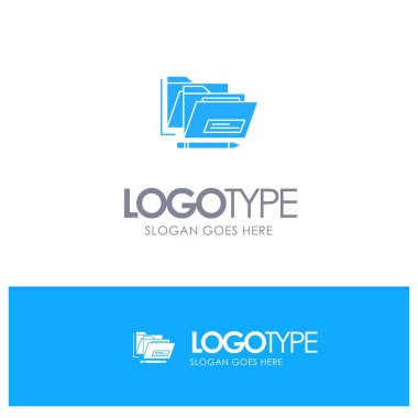 Dosya, Dizin, Tarih, Güvenli Mavi Katı Logo ve slogan yeri