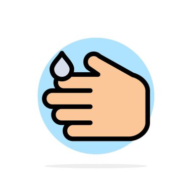 Temizlik, El, Sabun, Yıkama Soyut Daire Arka Plan Düz renk