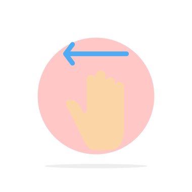 El, Ok, Jestler, Sol Soyut Daire Arka Plan Düz colo