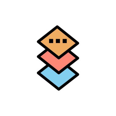 Tasarım, Düzlem, Kare Düz Renk Simgesi. Vektör simgesi afiş Templ