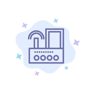 Router, Aygıt, Sinyal, Wifi, Soyut Bulut Radyo Mavi Simge 