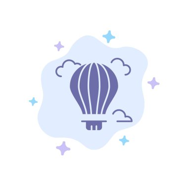 Balon, Hava, Hava, Soyut Bulut Arka Plan Sıcak Mavi Simge