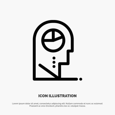 İnsan, Profil, İnsan, Şapka Çizgisi Simge Vektörü