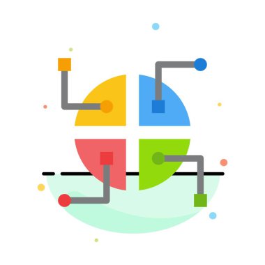 İnşaat, Ağ, Harita Soyut Düz Renk Simgesi Şablonu