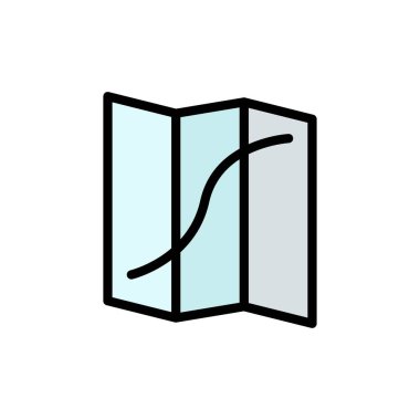 Harita, Konum, Navigasyon, Düz Renk Simgesini Sabitle. Vektör simgesi yasağı