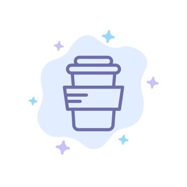 Soyut Bulut Arka Planda Cam, Çalışma, İçki Mavi Simgesi