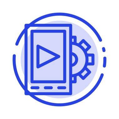 Mobil, Tasarım, Mavi Noktalı Çizgi Simgesi Ni