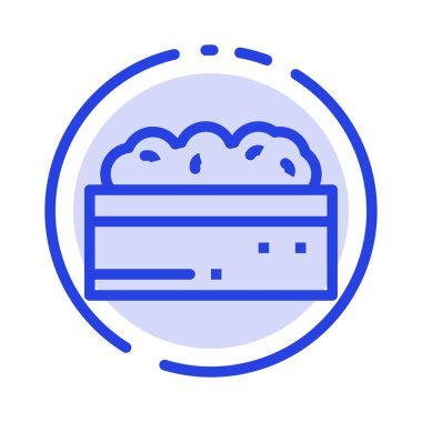 Botanik, Bush, Bahçe, Bitki Mavi Noktalı Çizgi Hattı Simgesi