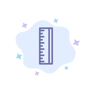 Ölçek, Tasarım, Soyut Bulut Arka Plan Üzerinde Tasarımcı Mavi Simge