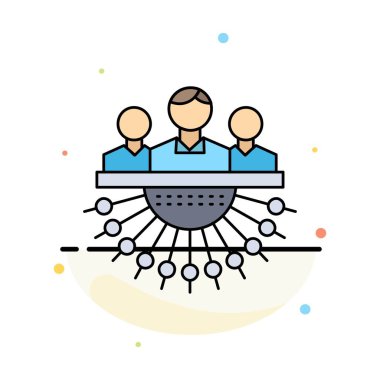 Tahsis, grup, insan, yönetim, dış kaynak Düz Renk Simgesi 