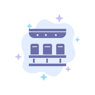 Koltuk, Tren, Ulaşım, Soyut Bulut Üzerinde Seyahat Mavi Simge