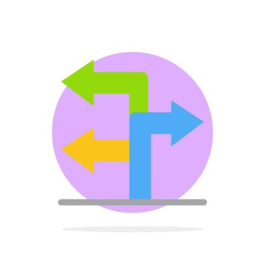 Ok, Yön, Navigasyon Soyut Daire Arka Plan Düz col