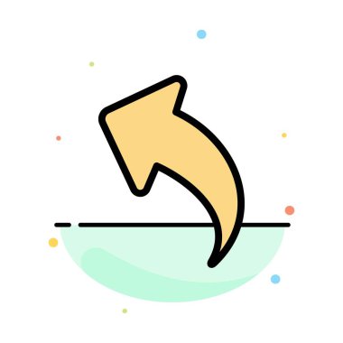 Ok, Sol, Yukarı, Oklar Soyut Düz Renk Simgesi Şablonu