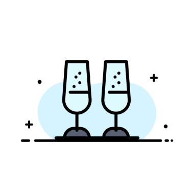 Kutlama, Şampanya Bardakları, Cheers, Toasting İş Düz 