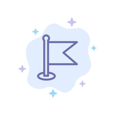 Soyut Bulut Backgroun'da Bayrak, Konum, Harita, Dünya MaviSi Simgesi