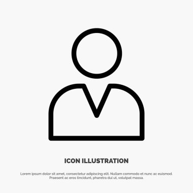 Yönetici, Adam, Kullanıcı Satırı Simge Vektörü