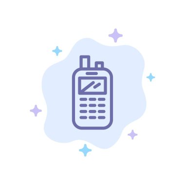 Telefon, Radyo, Alıcı, Soyut Bulut Bac Kablosuz Mavi Simge