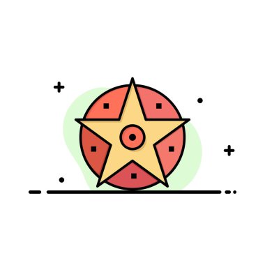 Pentacle, Satanic, Proje, Star İş Logo Şablonu. Düz Co