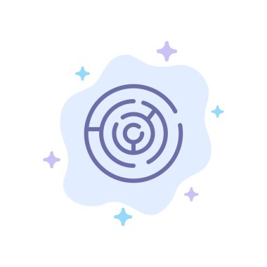 Bulmaca, Ok, Strateji, Hedef, Soyut Clo Üzerinde Nokta Mavi Simge