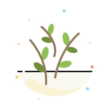 Tomurcukları, Catkin, Paskalya, Doğa Soyut Düz Renk Simge Şablonu