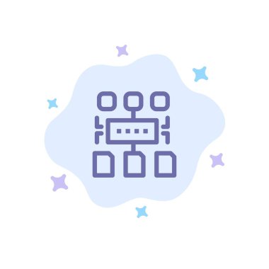 Abstract Cloud B 'de algoritma, program, Kullanıcı, belge mavi simgesi