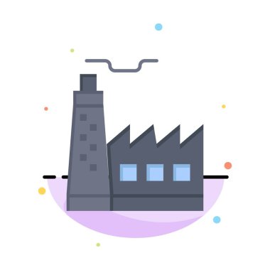 Bina, fabrika, Inşaat, sanayi Iş logosu şablonu