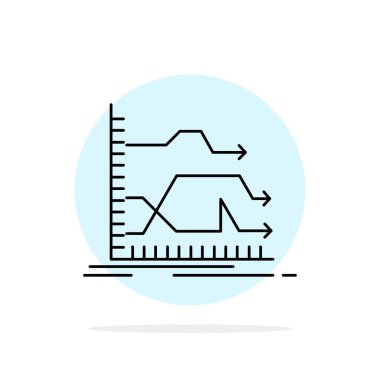 Oklar, ileri, grafik, Pazar, tahmin düz renk Icon vecto