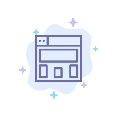 Grafik Tasarımı, Özet Bulut Arka Plan Üzerinde Düzen Mavi Simge