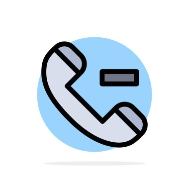 Arama, İletişim, Silme Soyut Daire Arka Plan Düz renk Simgesi