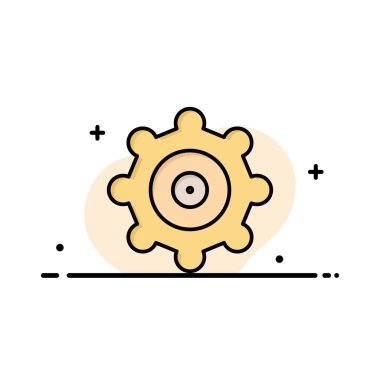 Ayar, Dişli İş Logo Şablonu. Düz Renk