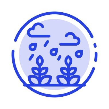 Çevre, Büyüme, Yaprak, Yaşam Mavi Noktalı Çizgi Hattı Simgesi