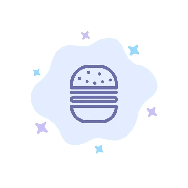 Burger, Fast food, Fast food, Icône bleue sur Abstrait Cloud Backgr — Image vectorielle