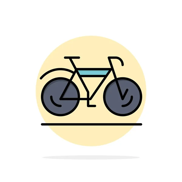 Vélo, mouvement, marche, sport abstrait cercle fond plat c — Image vectorielle
