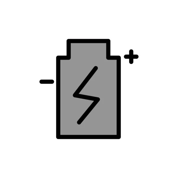 Bateria, Eco, ekologia, energia, środowisko płaski kolor ikona. Vec — Wektor stockowy