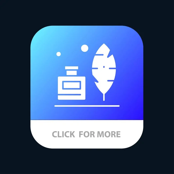 Adobe, перо, Чорнилка, американська кнопка для мобільних додатків. Android a — стоковий вектор