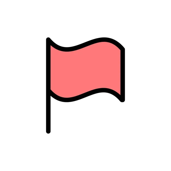 Básico, Bandera, Ui Icono de Color Plano. Banner icono vectorial Plantilla — Archivo Imágenes Vectoriales