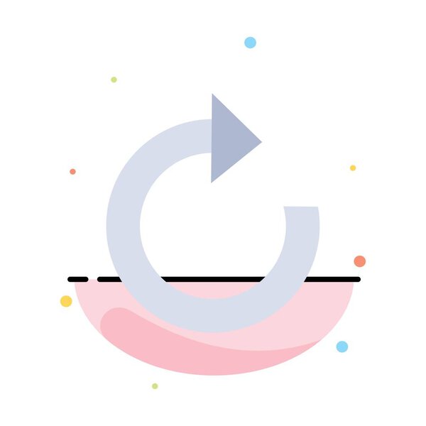 Arrow, Restore, Refresh Abstract Flat Color Icon Template