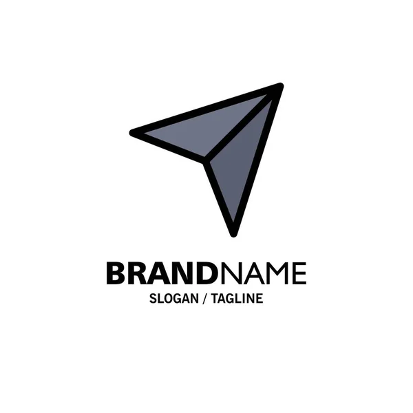 Arrow, Pointer, Up, Next Business Logo Template (en inglés). Color plano — Vector de stock