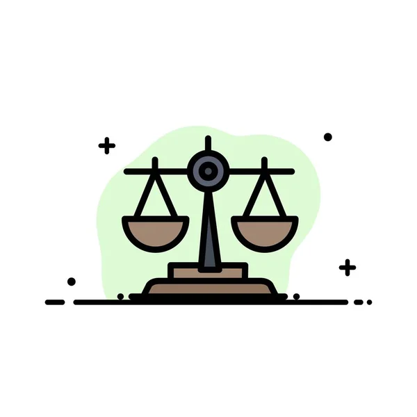Balance, Irlande, Droit Affaires Ligne plate rempli Icône Interdiction vectorielle — Image vectorielle