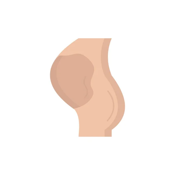 Schwangerschaft, schwanger, baby, geburtshilfe, fetus flat color icon vec — Stockvektor