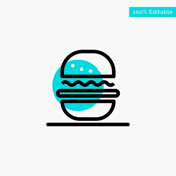 Burger, Manger, Américain, États-Unis turquoise point culminant Vect — Image vectorielle