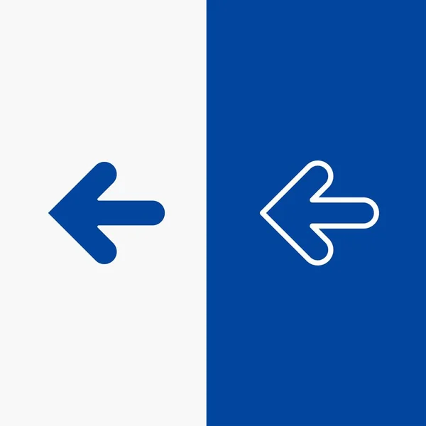 箭头、箭头、背面、点后线和字形实心图标蓝色 b — 图库矢量图片