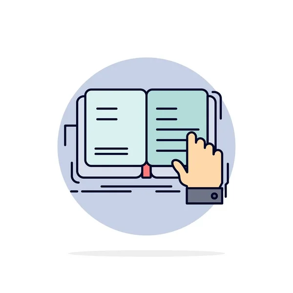 book, lesson, study, literature, reading Flat Color Icon Vector