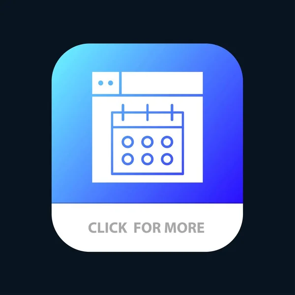 Кнопка Web, Design, Calendar, Date Mobile App. Android и IOS G — стоковый вектор
