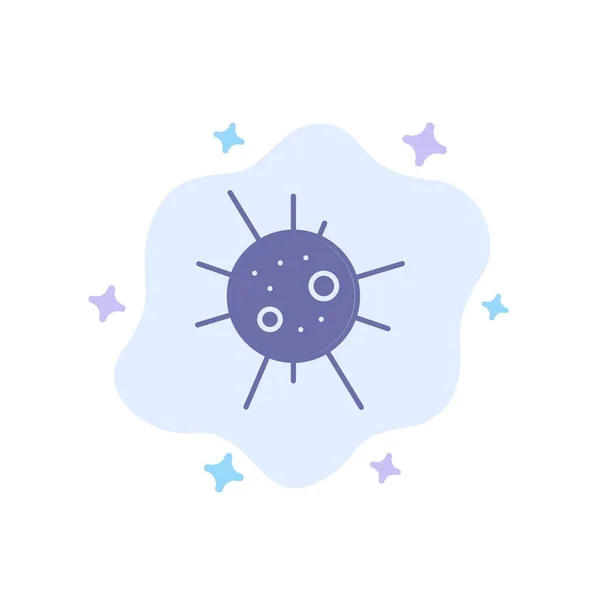 Bacterias, Enfermedad, Virus Icono Azul en el fondo abstracto de la nube — Vector de stock