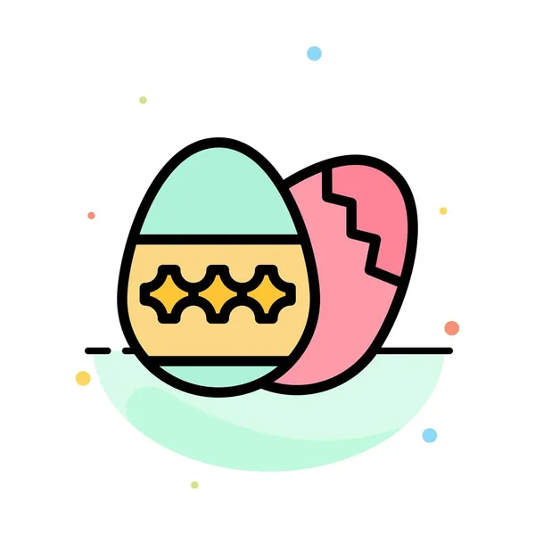 Πασχαλινό αυγό, αυγό, διακοπές, διακοπές αφηρημένο επίπεδη χρώμα Icon Temp — Διανυσματικό Αρχείο