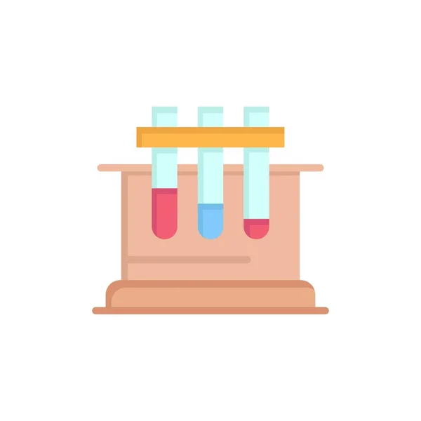 Εργαστήριο, δοκιμή, χημεία, επιστήμη επίπεδη χρώμα Icon. Εικονίδιο διάνυσμα Bann — Διανυσματικό Αρχείο