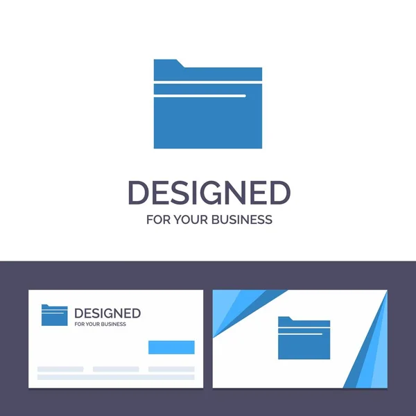 Szablon Creative Business Card i logo folder, plik, dane, sto — Wektor stockowy