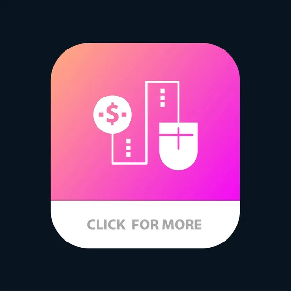 Maus, verbinden, Geld, Dollar, Verbindung mobile App-Taste. und — Stockvektor