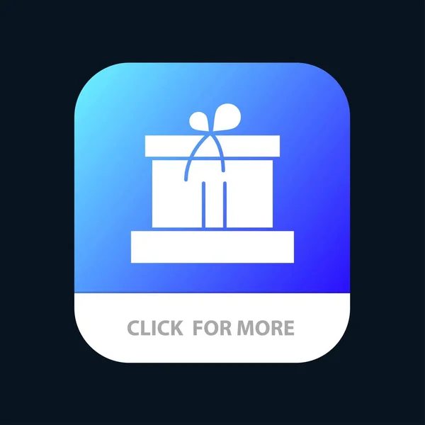 Подарок, коробка, Пасха, кнопка мобильного приложения Nature. Android и IOS Gly — стоковый вектор
